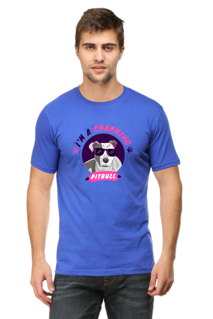 Charming Pitbull Half Sleeve T-Shirt