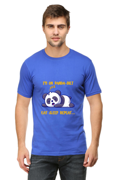 Panda Diet Half Sleeve Tshirt