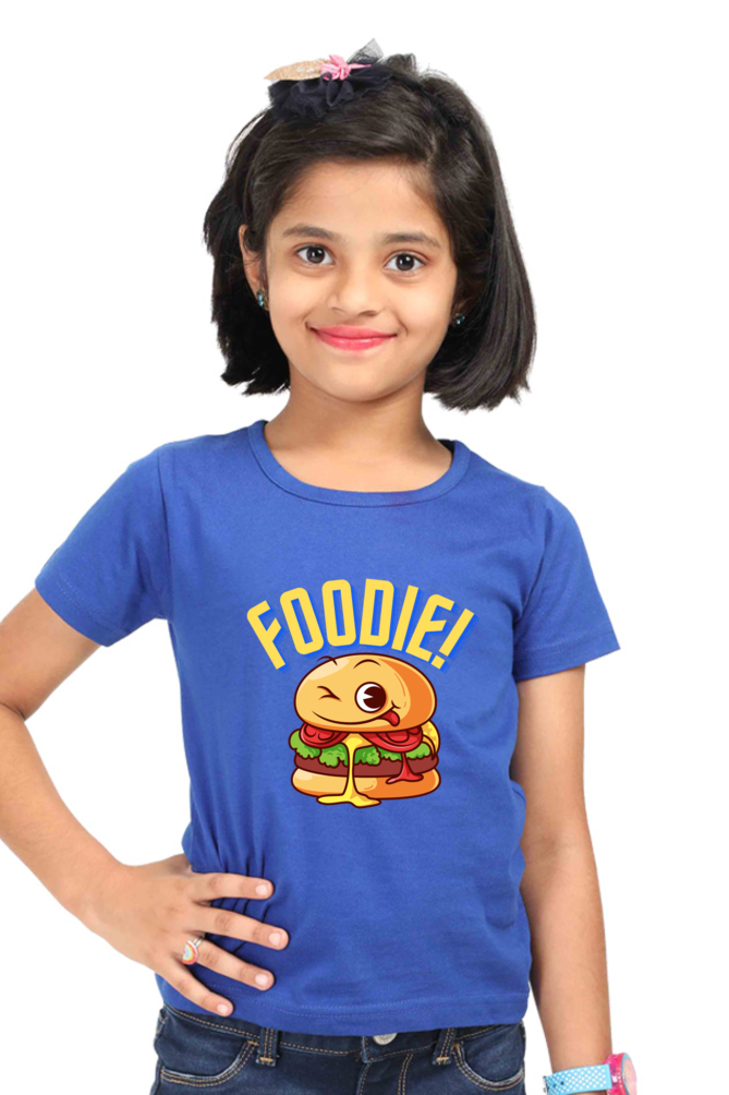 Burger Foodie Girls Half Sleeve T-Shirt