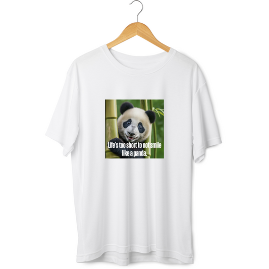 Smile Like A Panda Half Sleeve Tshirt